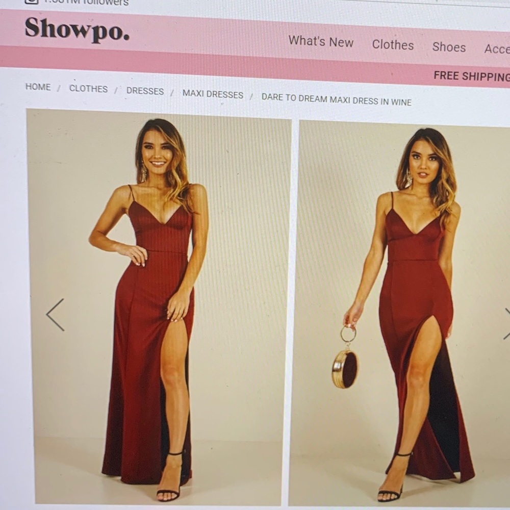 Showpo floor length dress for formal event